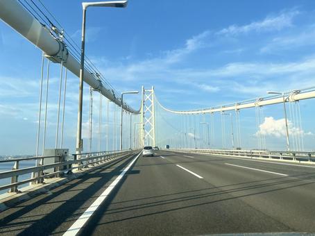 明石海峡大橋 ドライブ 明石海峡大橋,ドライブ,淡路島の写真素材