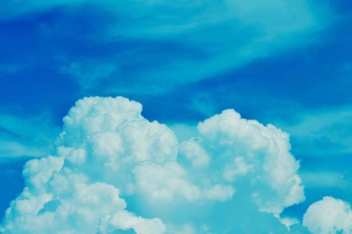 とても大きな入道雲 入道雲,大きな雲,夏の写真素材