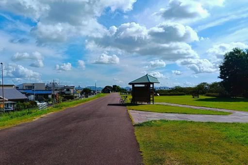 木曽川河川敷 木曽川河川敷の写真