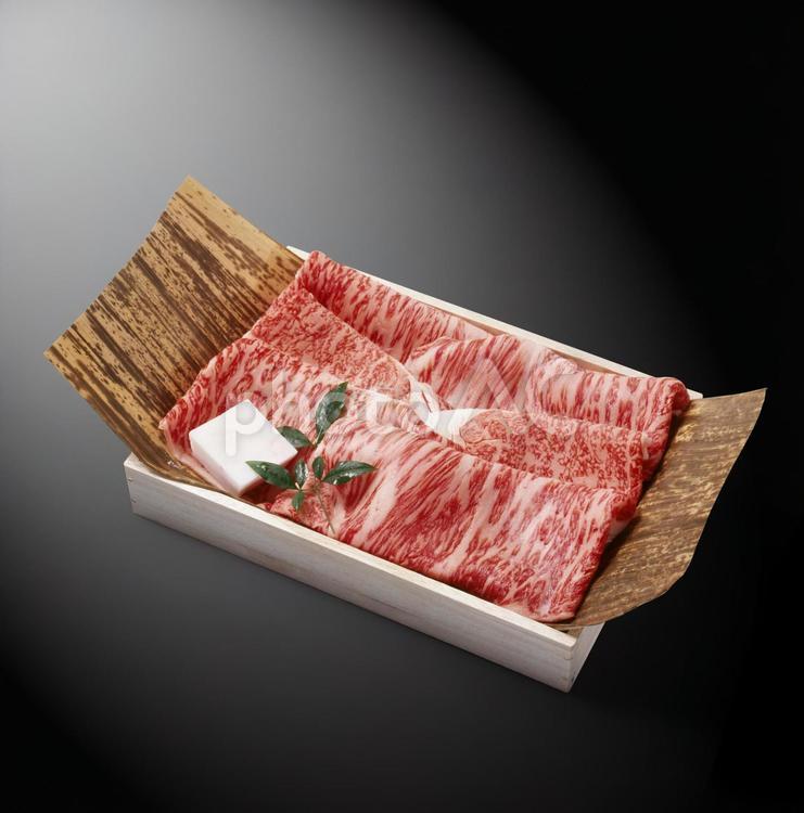 黒毛和牛すき焼き用 すき焼き,黒毛和牛,牛肉の写真素材