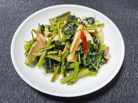 空心菜とエリンギの中華炒め 空心菜とエリンギの中華炒め 心菜炒め,空心菜,野菜炒めの写真素材