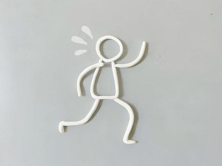 焦る、走る人(明るめバージョン) 焦る、走る人(明るめバージョン) 急ぐ,走る,焦るの写真素材