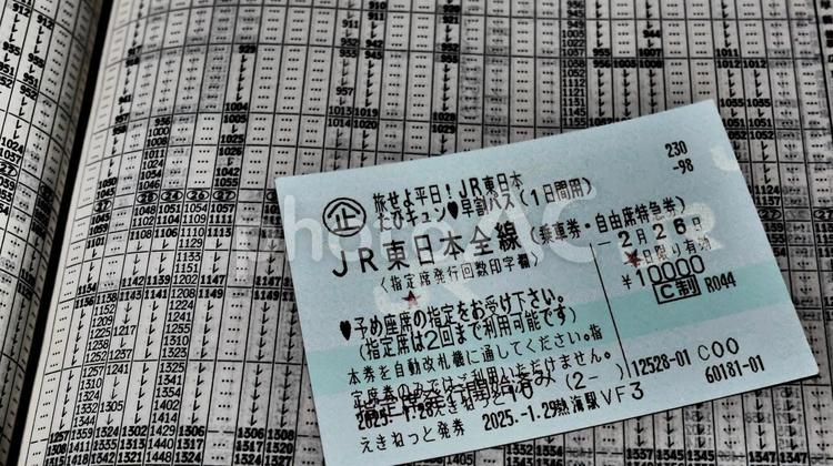 JR東日本　キュンパスと時刻表4 鉄道,jr東日本,jrの写真素材