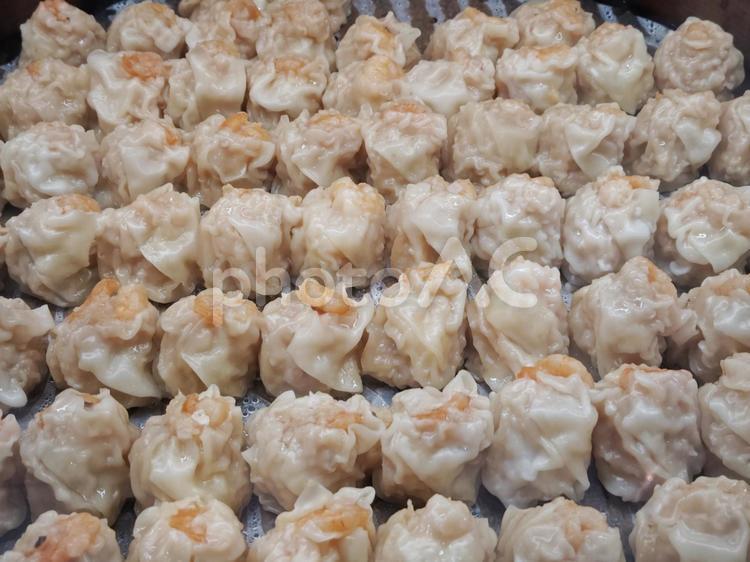 出来立ての「海老シュウマイ（焼売）」 エビ,シュウマイ,焼売の写真素材