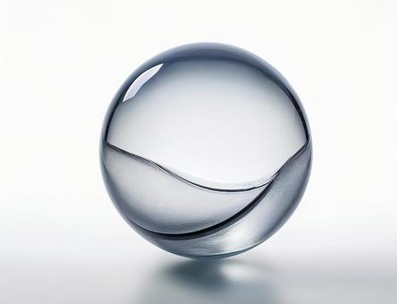 模様の入ったガラスの球体 模様の入ったガラスの球体の写真