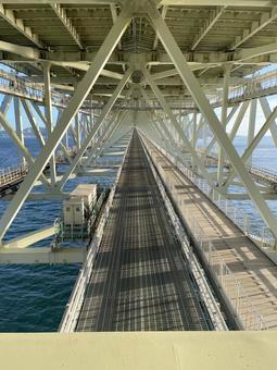 明石海峡大橋・展望スペースから 明石海峡大橋・展望スペースから 明石海峡大橋,海,風景の写真素材