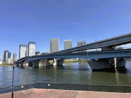 豊洲公園から見た東京の街 2025年春 豊洲公園から見た東京の街 2025年春 シーサイド,五月晴れ,江東区の写真素材