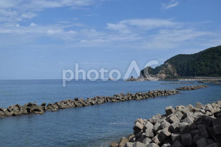 【新潟】笹川流れの風景 笹川流れ,海,海岸の写真素材