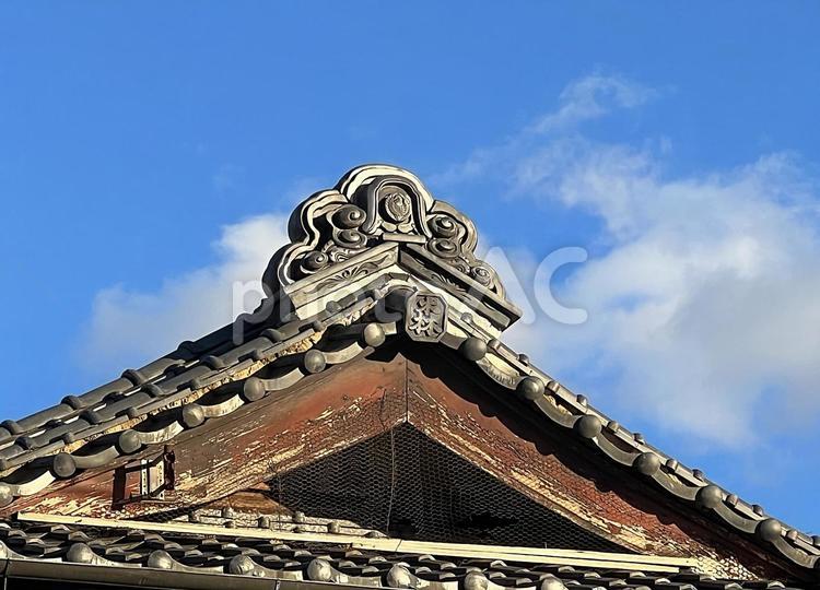 鬼瓦　群馬県　吉井 鬼瓦,群馬県,吉井の写真素材