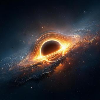 宇宙の神秘:輝くブラックホール 宇宙の神秘:輝くブラックホールの写真
