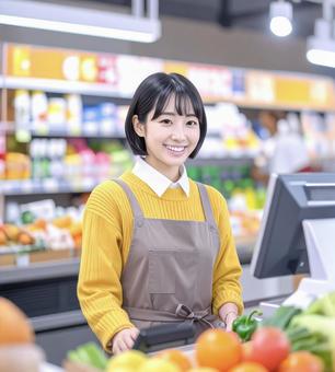 主婦レジ・パート・アルバイト 店員 秋冬 主婦レジ・パート・アルバイト 店員 秋冬の写真