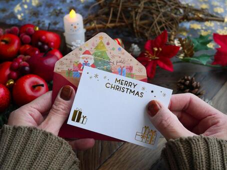 クリスマスカード.1 クリスマス,カード,手紙の写真素材