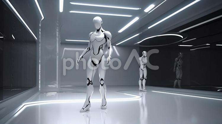 AIロボットの進化 ai,ロボット,aiロボットの写真素材