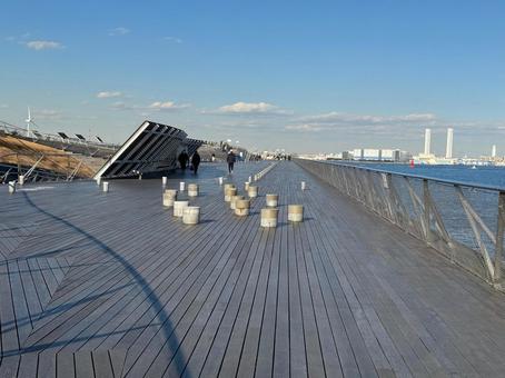 Scenery of Osanbashi Pier, Yokohama, JPG