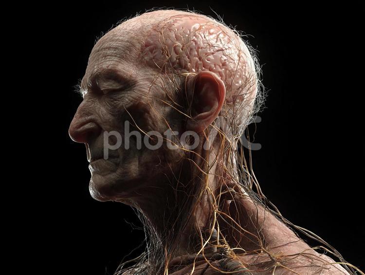 老化する人体の神秘 解剖学,人体,血管の写真素材