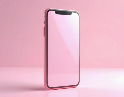 ガーリーなピンクのスマートフォン 03の写真