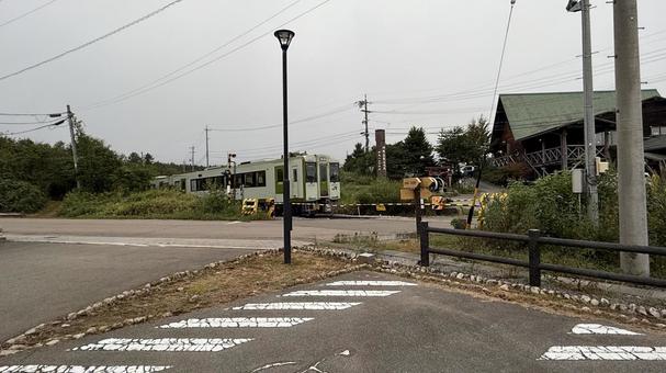 JR最高地点踏切 jr最高地点,踏切,小海線の写真素材