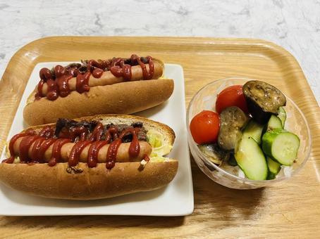ホットドッグプレート ホットドッグプレートの写真
