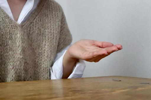 女性の手 女性,ビジネス,案内の写真素材