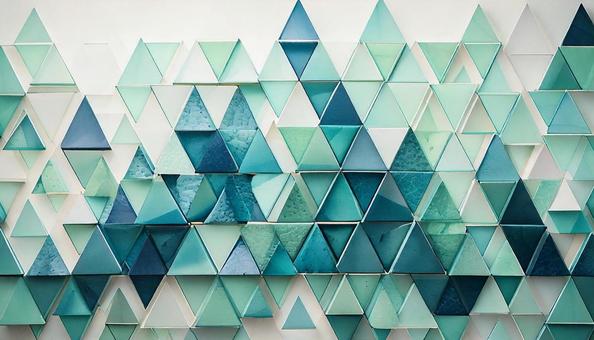 Background with lots of blue triangular tiles, fashionable, blue color, triangle, JPG