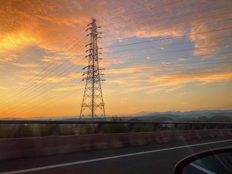 夕暮れ時の美しい空 夕暮れ時の美しい空の写真