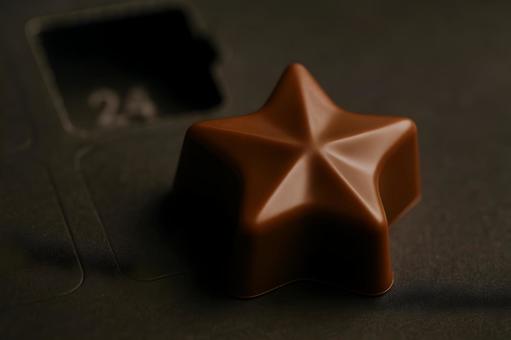 星形チョコと開封窓 星形チョコと開封窓の写真