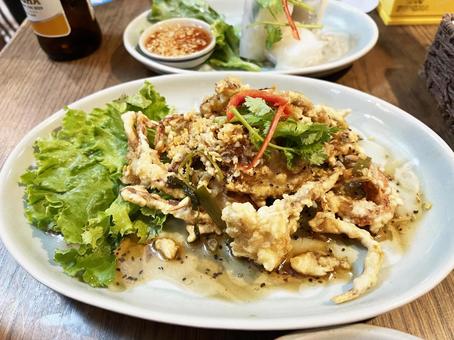 美味しそうなソフトシェルクラブのフライ 美味しそうなソフトシェルクラブのフライ ソフトシェルクラブ,揚げ物,タイ料理の写真素材