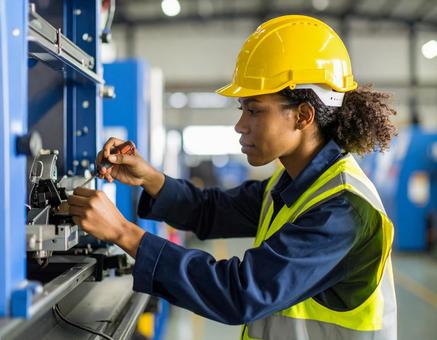 工場の産業用製造装置のマシンメンテナンス 工場の産業用製造装置のマシンメンテナンスの写真