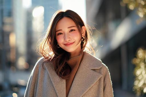 コートを着た女性-3 コートを着た女性-3の写真