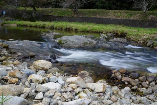 小川の風景 川,流れ,風景の写真素材