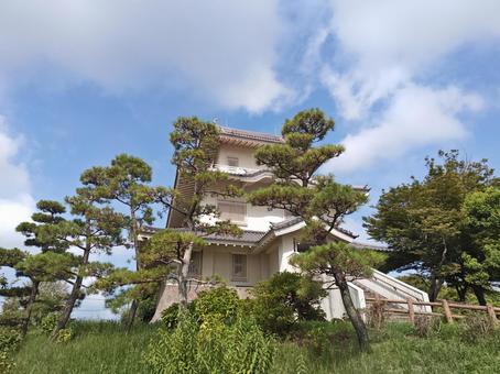 晴れた日の騎西城天守閣（埼玉県加須市） 騎西城,天守閣,城の写真素材