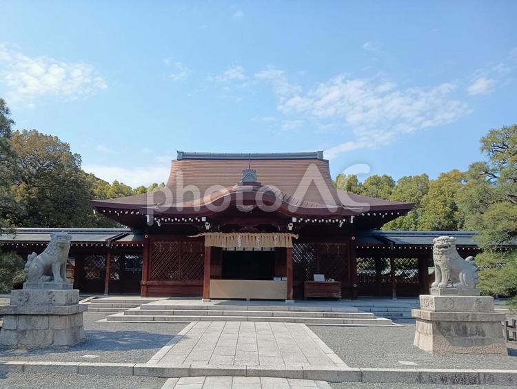 城南宮の本殿 城南宮,狛犬,神社の写真素材