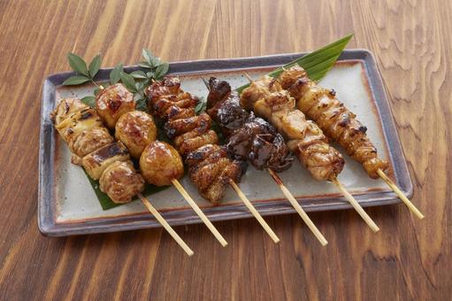 焼き鳥 たれ 盛り合わせ 焼き鳥 たれ 盛り合わせ 焼き鳥,盛り合わせ,セットの写真素材