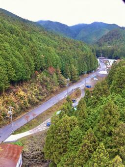 十津川村の山間部 十津川村,山間部,山の写真素材