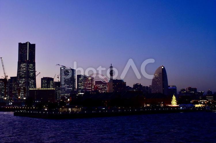 みなとみらい　夜景 みなとみらい,横浜,神奈川の写真素材