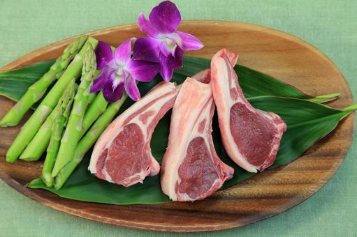 ラム肉 ラム肉 ラム肉,ラムチョップ,羊の写真素材