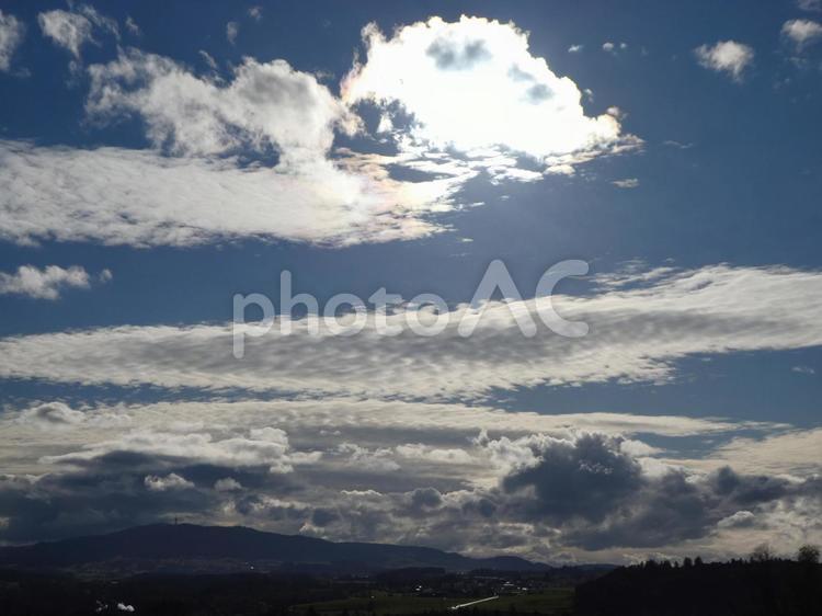 強風で流れる雲２ 自然,空,雲の写真素材
