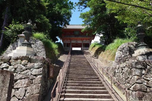 和歌山県-道成寺-仁王門と石段 和歌山県-道成寺-仁王門と石段 道成寺,寺,天音山の写真素材