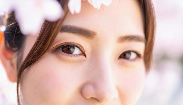 女性の目元 女性の目元の写真