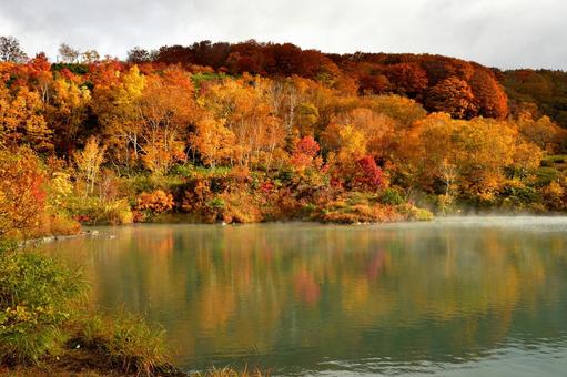 紅葉の地獄沼 紅葉の地獄沼の写真