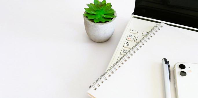 Business items, smartphone and computer, margin, JPG