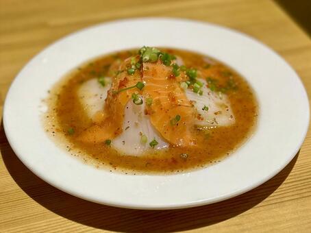 カルパッチョ カルパッチョ,サーモン,鮭の写真素材