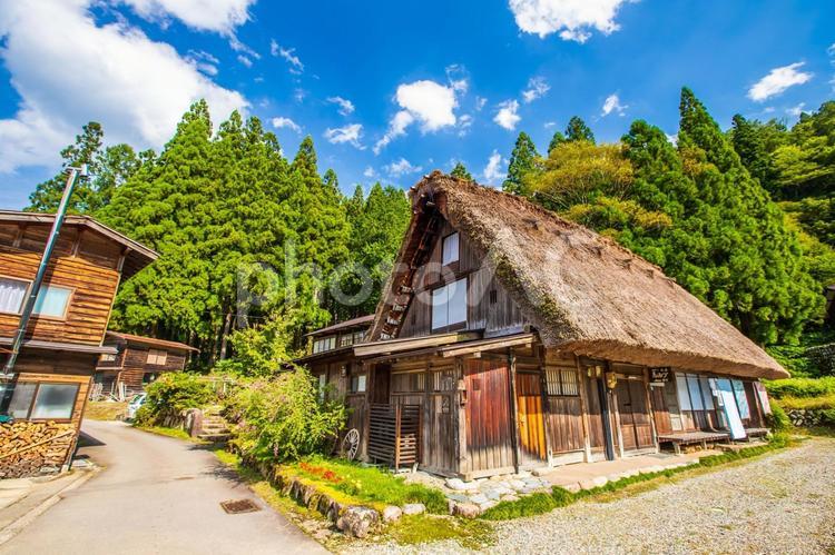 岐阜県　白川郷の風景　 白川郷,岐阜県,風景の写真素材