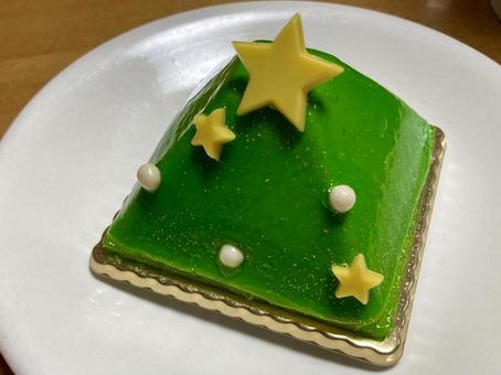 クリスマスツリーのケーキ ケーキ,美味しい,お菓子の写真素材