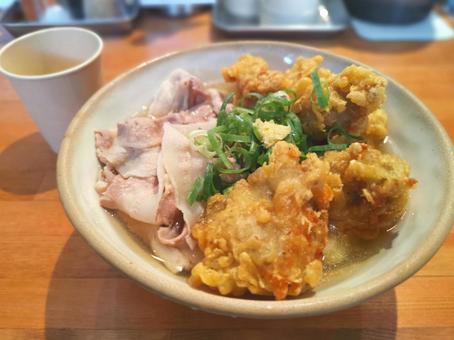 Fried chicken udon, JPG Fried chicken udon, JPG