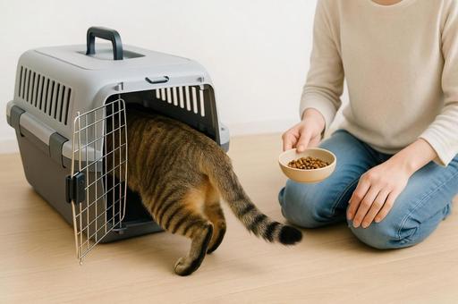 猫のクレートトレーニング 猫のクレートトレーニングの写真