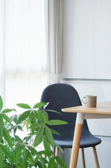 観葉植物とリラックスタイム 観葉植物とリラックスタイムの写真