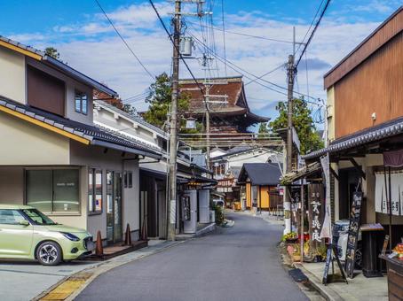 【奈良県】吉野町・門前町 金峯山寺,門前町,吉野町の写真素材