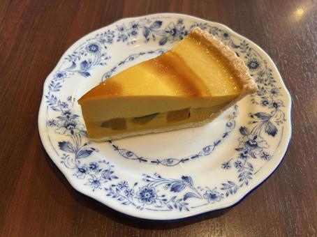 パンプキンタルト パンプキン,タルト,ケーキの写真素材