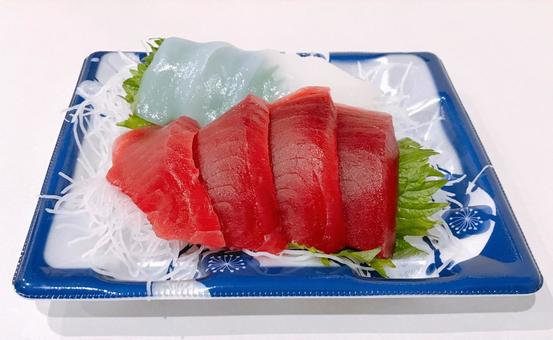 刺身 刺身 刺身,鮪刺身,いか刺身の写真素材